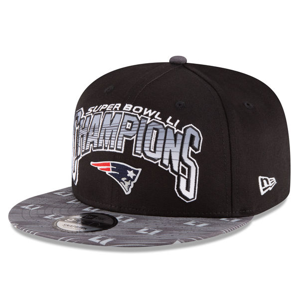 New England Patriots New Era Super Bowl LI Champions 9FIFTY Adjustable Snapback Hat - Black/Gray